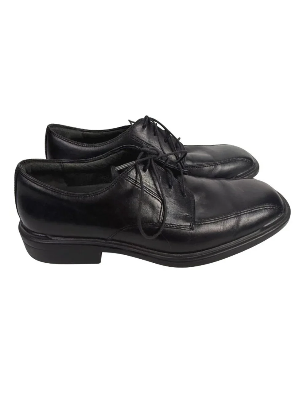 Rockport Men's Bicycle-Toe Derby Dress Shoes Black Leather Size 9.5M